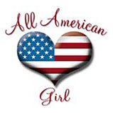 Custom Heat Transfer - American Girl Heart 10x12-All american girl, heart, custom heat transfer, iron-on, iron on, custom t-shirt, t shirt, tees