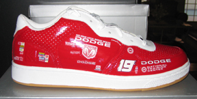 CHPS Hand Painted Shoes - 19 Dodge Nascar-19, Dodge, Nascar, shoes, mens shoes, handpainted, custom sneakers , hand painted, hand painted Air Force One 