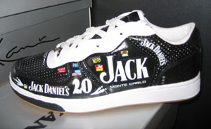 CHPS Hand Painted Shoes - 20 Jack Daniels Nascar-20 jack daniels, nascar, shoes, hand painted, custom, nike, tennis, shoe, athletic, airforce 1, air force one