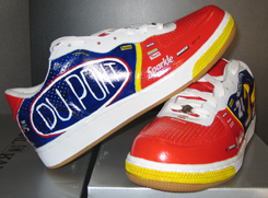 CHPS Hand Painted Shoes - 24 Dupont Tribute Nascar-Dupont, Nascar, nascar, shoes, hand painted, custom, nike, tennis, shoe, athletic, airforce 1, air force one