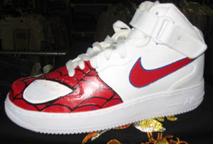 CHPS Hand Painted Shoes - Spiderman-custom, handpainted, shoes, spiderman, nike, tennis, shoe, athletic, airforce 1, air force one