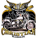 Custom Heat Transfer - Christian Rider - Silver 12x12