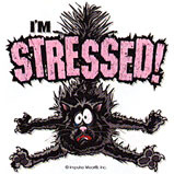 Custom Heat Transfer - I'm Stressed - Cat 10x11