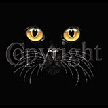 Custom Heat Transfer - Cat Face - Yellow Eyes 10x12