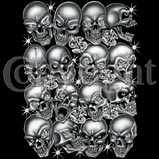 Custom Skulls Heat Transfer T Shirt