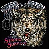 Custom Heat Transfer - Strong Survive - Wolf 12x13