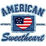 Custom Heat Transfer - American Sweetheart Denim 8x8