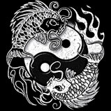 Custom Heat Transfer - Yin Yang Koi 10x10