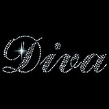 Custom Heat Transfer - Diva Rhinestone 3x7