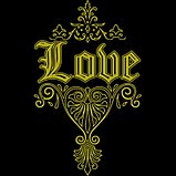 Custom Heat Transfer - Love - Gold Foil 7x11