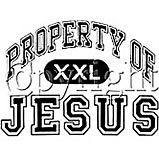 Custom Heat Transfer - Property of Jesus Christian 10x14